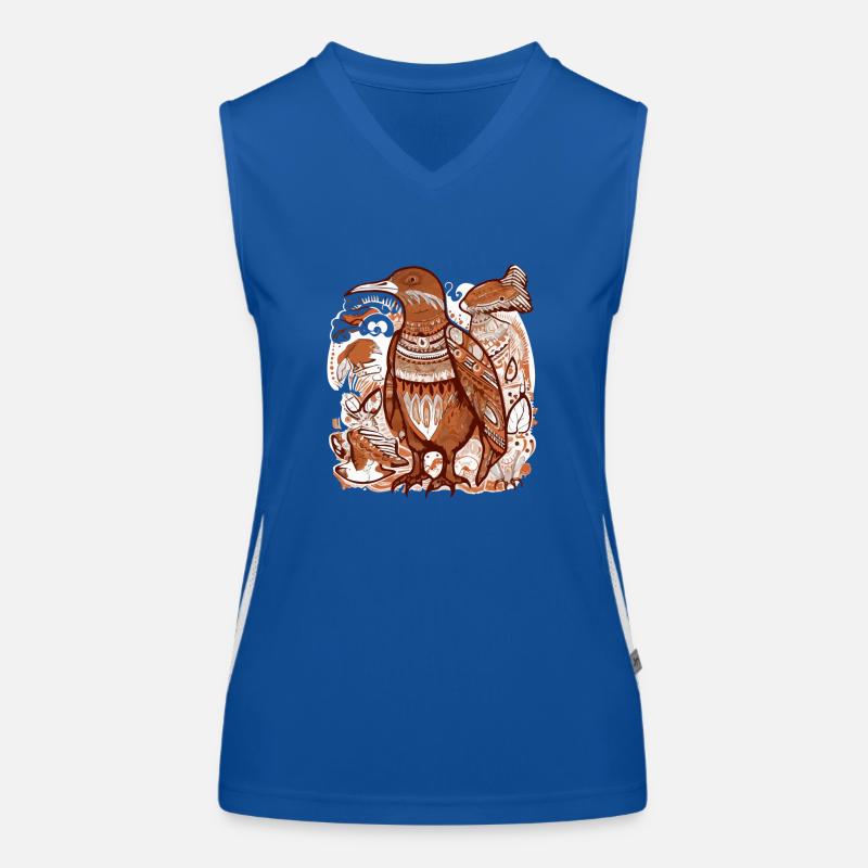 Der stille Vogel Funktionelles Kontrast-Tank Top für Frauen