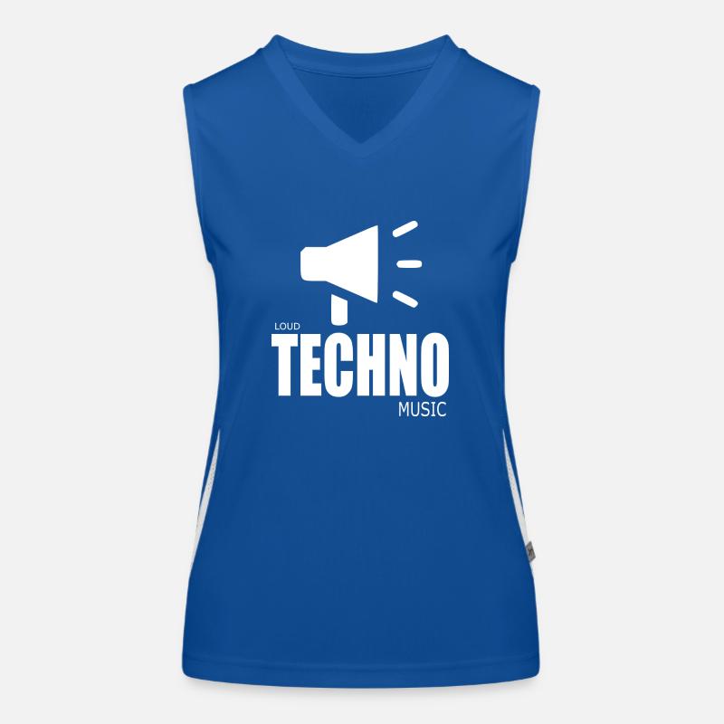 Laute Techno-Musik Funktionelles Kontrast-Tank Top für Frauen