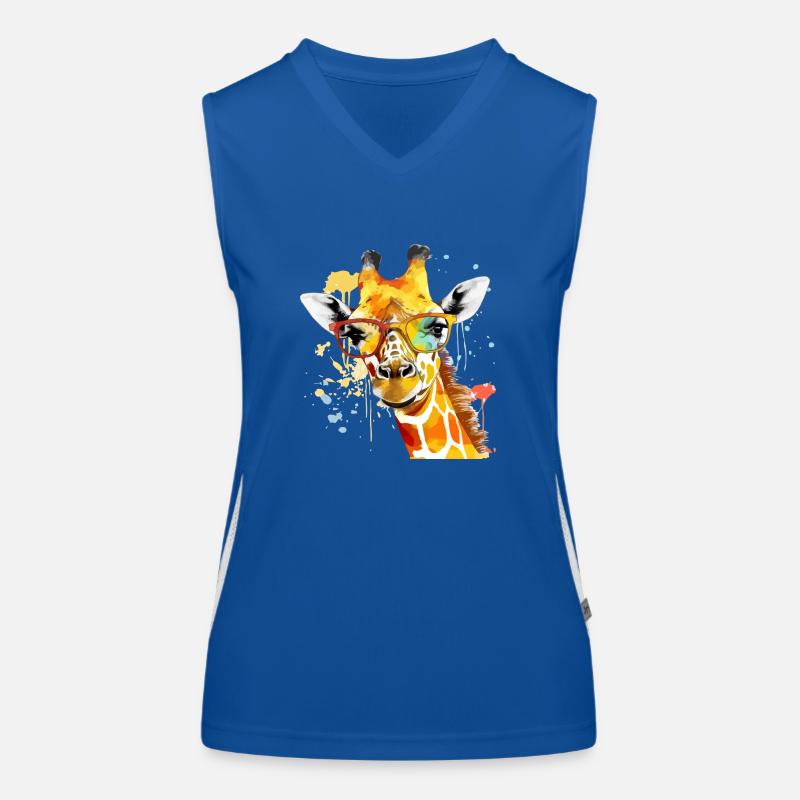 Helsy, die Giraffe Funktionelles Kontrast-Tank Top für Frauen