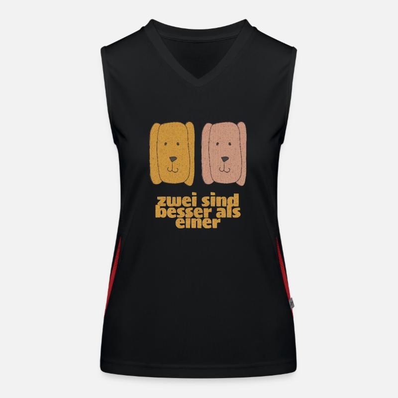 hunde - zwei sind besser als einer Funktionelles Kontrast-Tank Top für Frauen
