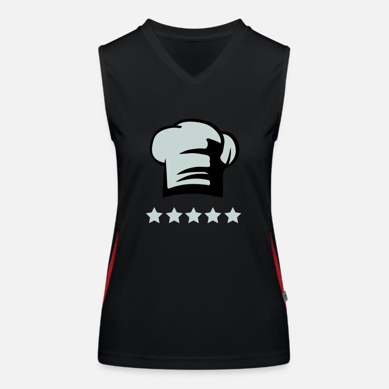Chef's hat 5 star chef Women's Functional Contrast Tank Top