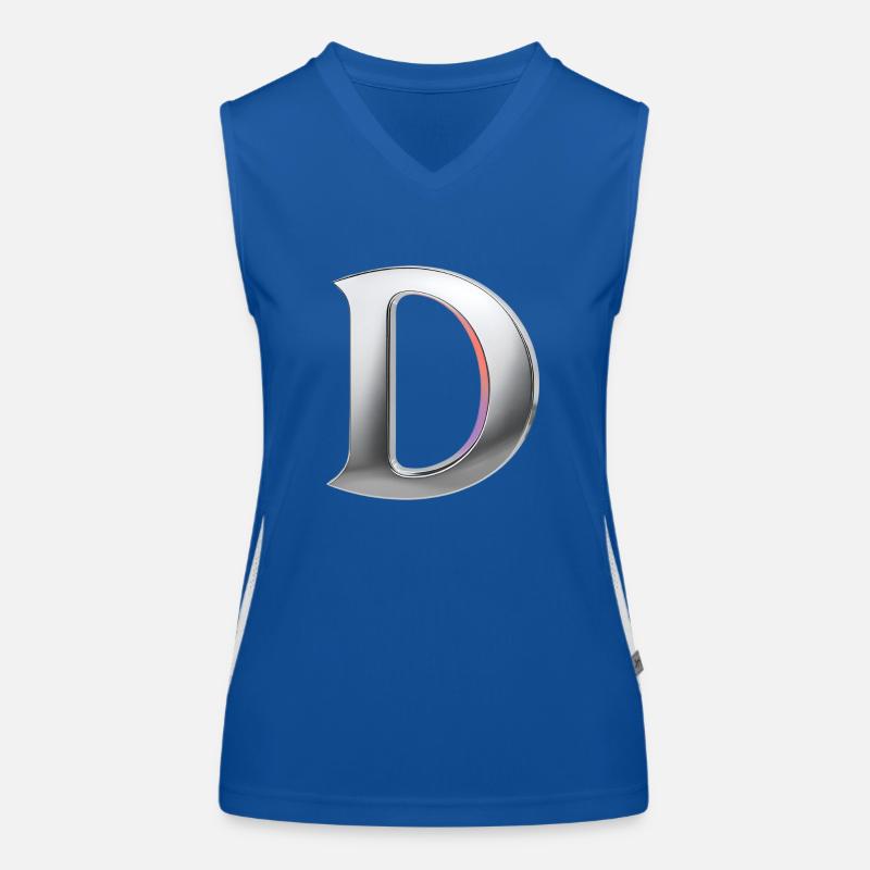 Chrome ,, D " Metallic Funktionelles Kontrast-Tank Top für Frauen