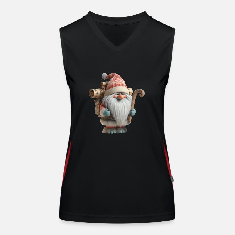 Troll de Noël 3 Débardeur respirant contrasté Femme