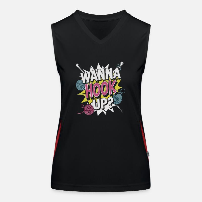 Humorvolle Strickkunst Funktionelles Kontrast-Tank Top für Frauen