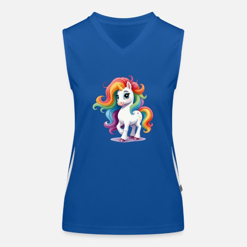 Einhorn anmutig Funktionelles Kontrast-Tank Top für Frauen