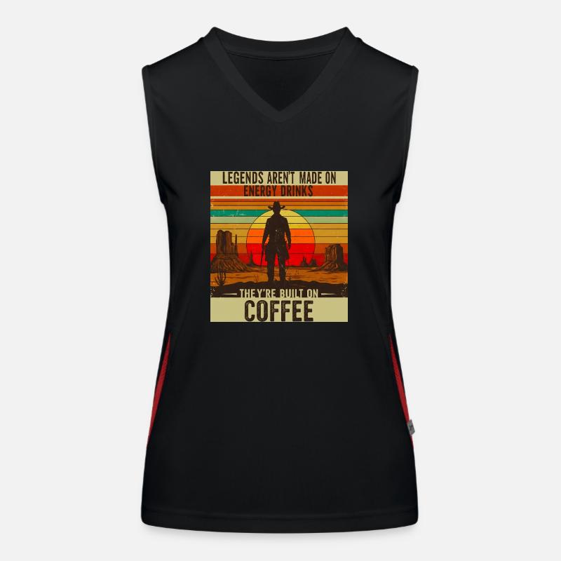 Legends aren't made on energy drink Women's Functional Contrast Tank Top
