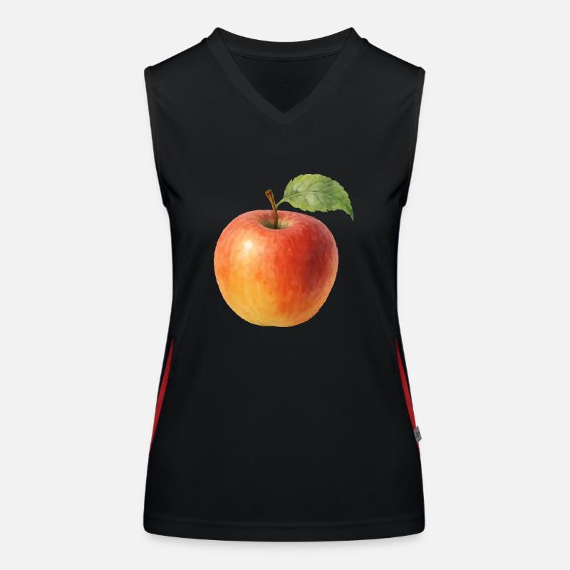 apfel Funktionelles Kontrast-Tank Top für Frauen