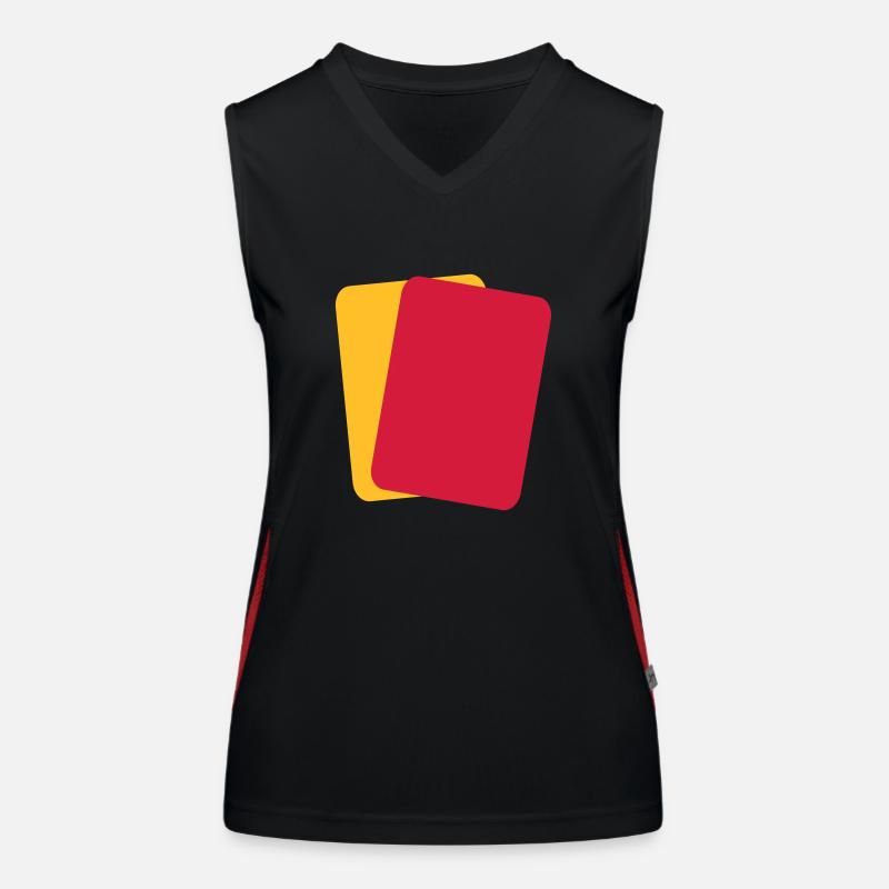 Red yellow card Women's Functional Contrast Tank Top