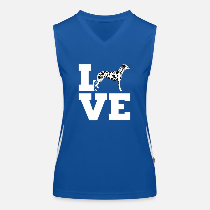 Dalmatiner Funktionelles Kontrast-Tank Top für Frauen