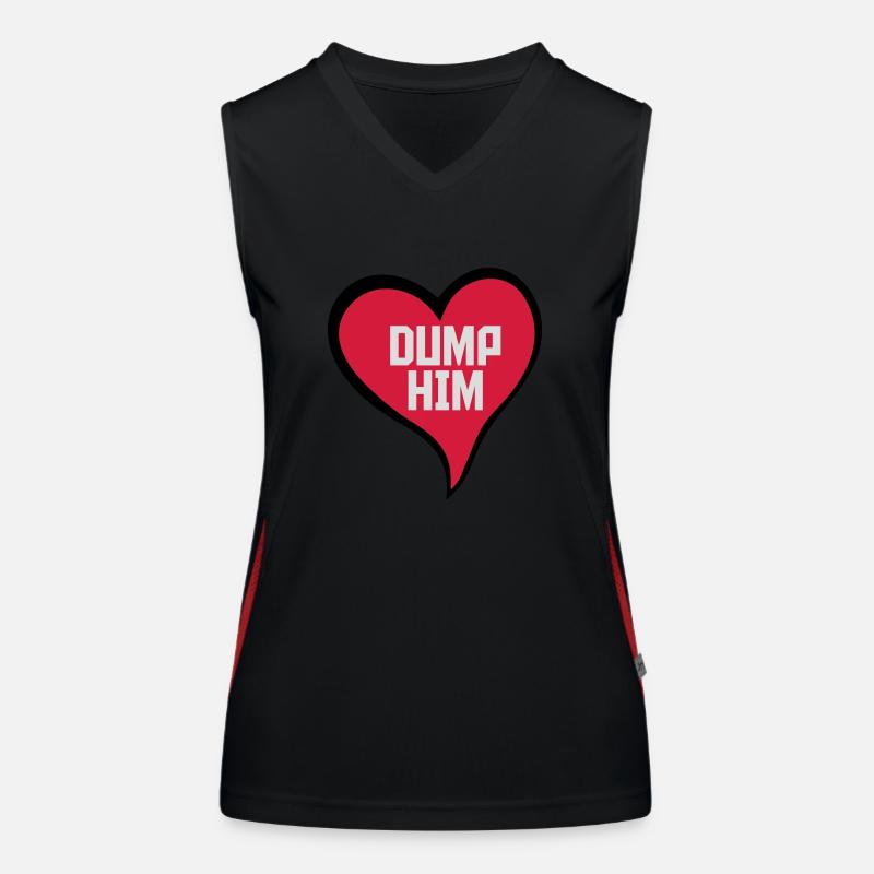 dump him quote logo Women's Functional Contrast Tank Top