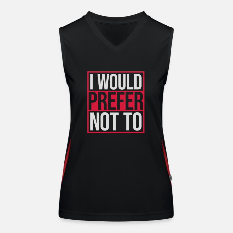 Je préfère ne pas Débardeur respirant contrasté Femme