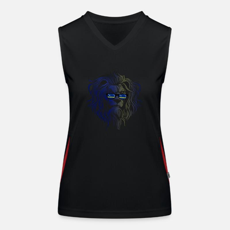 Curaçao - Women's Functional Contrast Tank Top - black/red