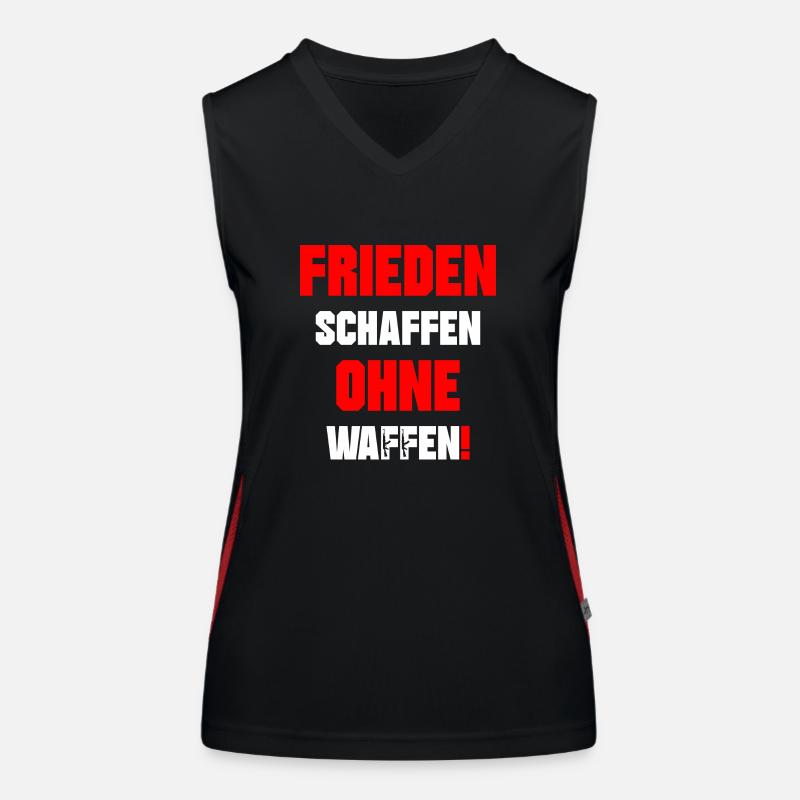 Frieden schaffen Funktionelles Kontrast-Tank Top für Frauen