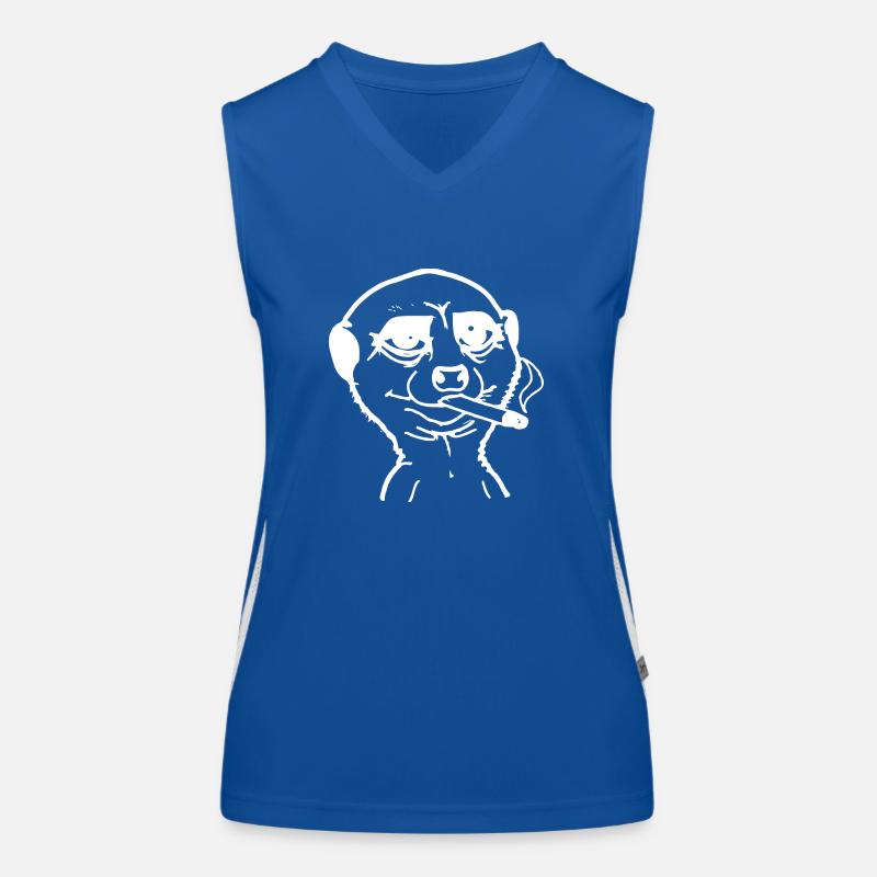 Rauchendes Erdmännchen Funktionelles Kontrast-Tank Top für Frauen