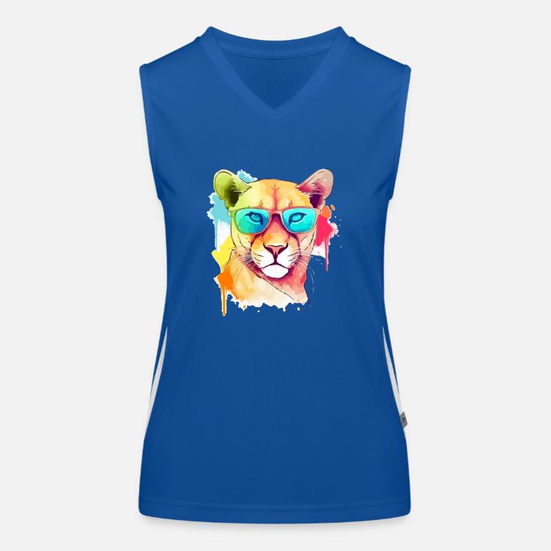 Rak the cougar Women's Functional Contrast Tank Top