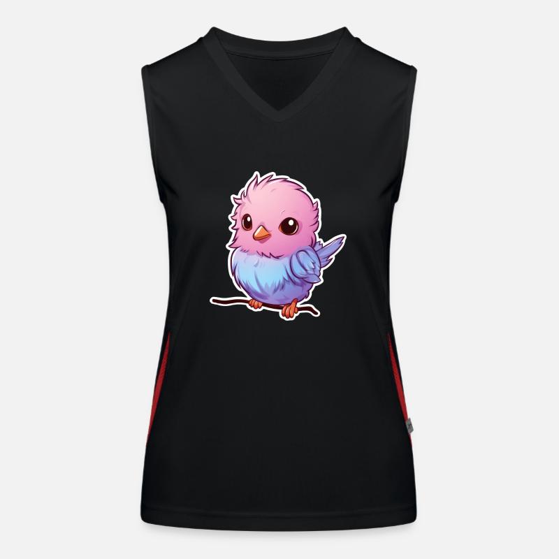 Oiseau mignon Débardeur respirant contrasté Femme