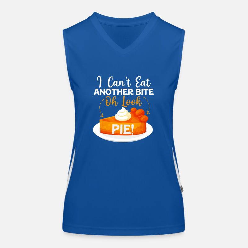 I Can't Eat Another Bite Oh Look Pie Cake Thanksgi Funktionelles Kontrast-Tank Top für Frauen