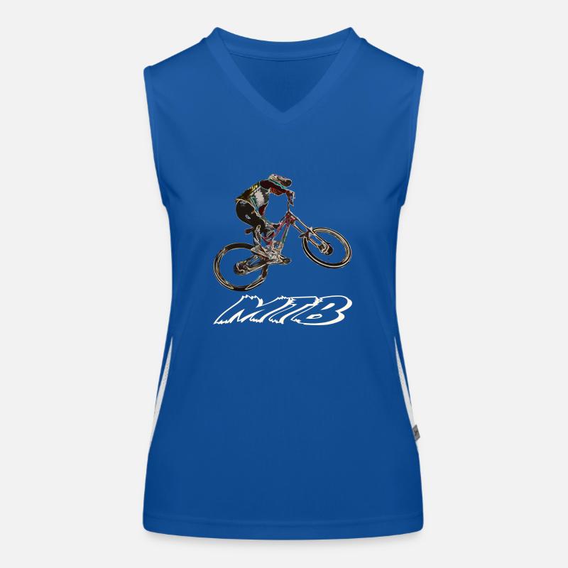 MTB Abfahrt Funktionelles Kontrast-Tank Top für Frauen