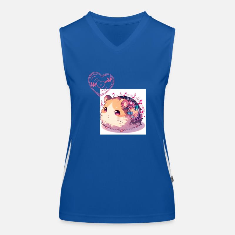 Hamster in Univeresum Funktionelles Kontrast-Tank Top für Frauen