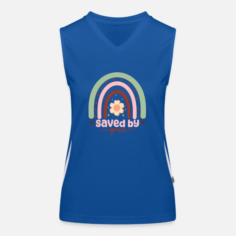 Saved by grace Women's Functional Contrast Tank Top
