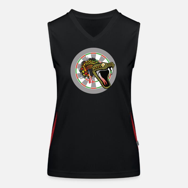 Dartboard with snake Women's Functional Contrast Tank Top