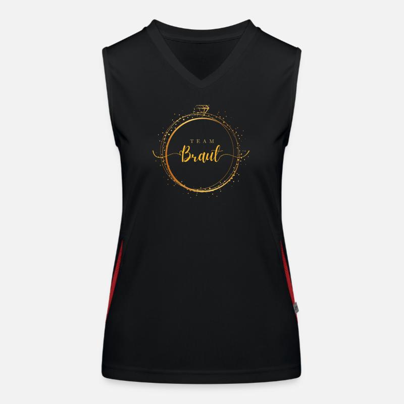 Team Braut - Junggesellinnenabschied Funktionelles Kontrast-Tank Top für Frauen