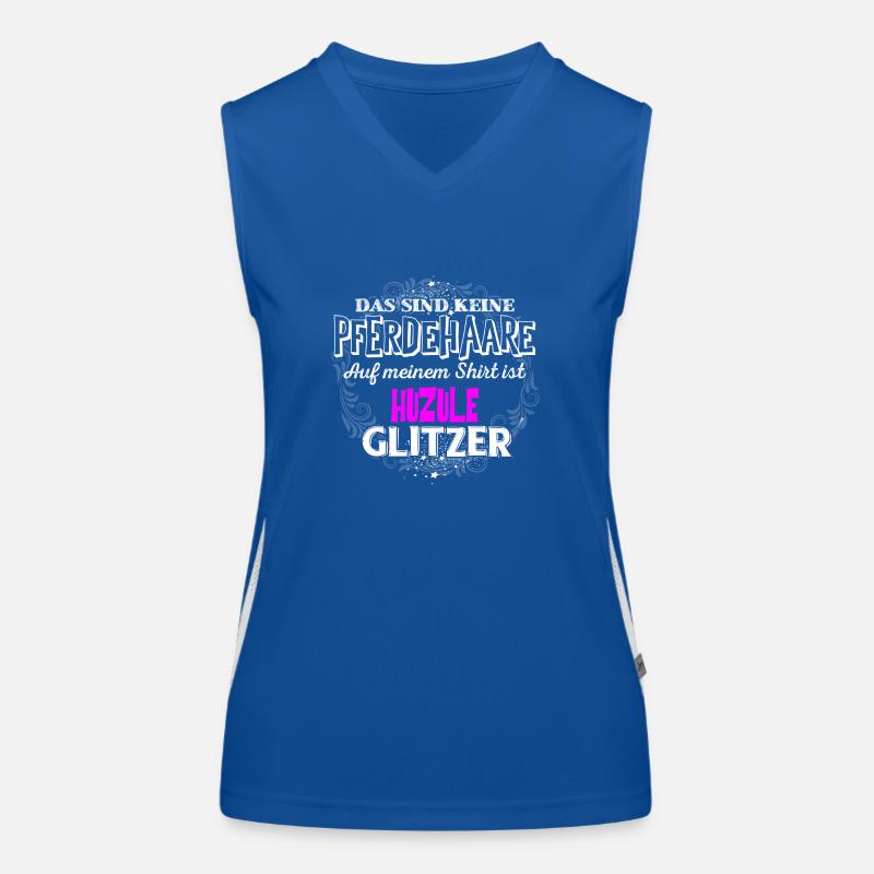 HUZULE - Glitzer Funktionelles Kontrast-Tank Top für Frauen
