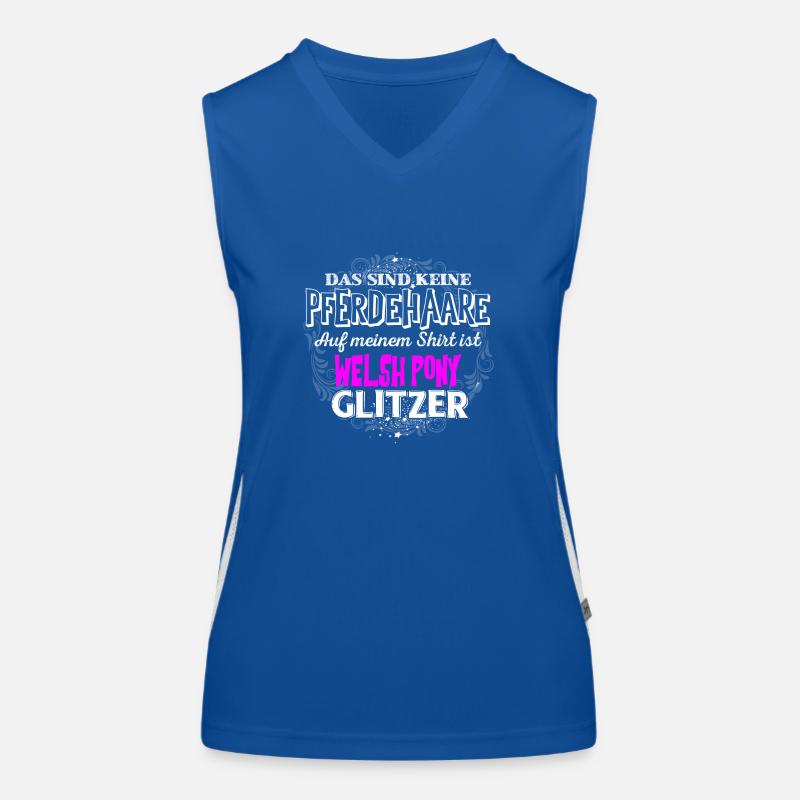 WELSH PONY - Glitzer Funktionelles Kontrast-Tank Top für Frauen