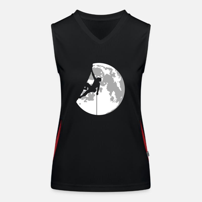 climber - Women's Functional Contrast Tank Top - black/red