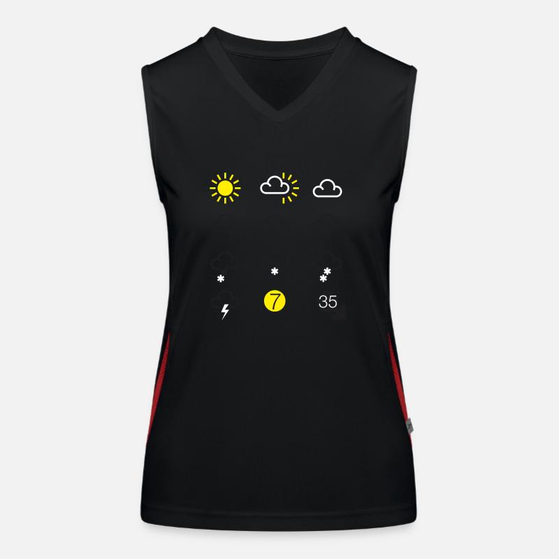 weather forecast symbols Women's Functional Contrast Tank Top