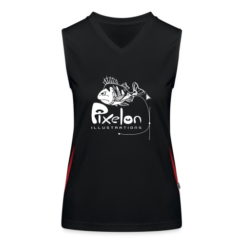 T-shirt with Pixelon perch logo - Funktionell kontrasttanktopp för damer