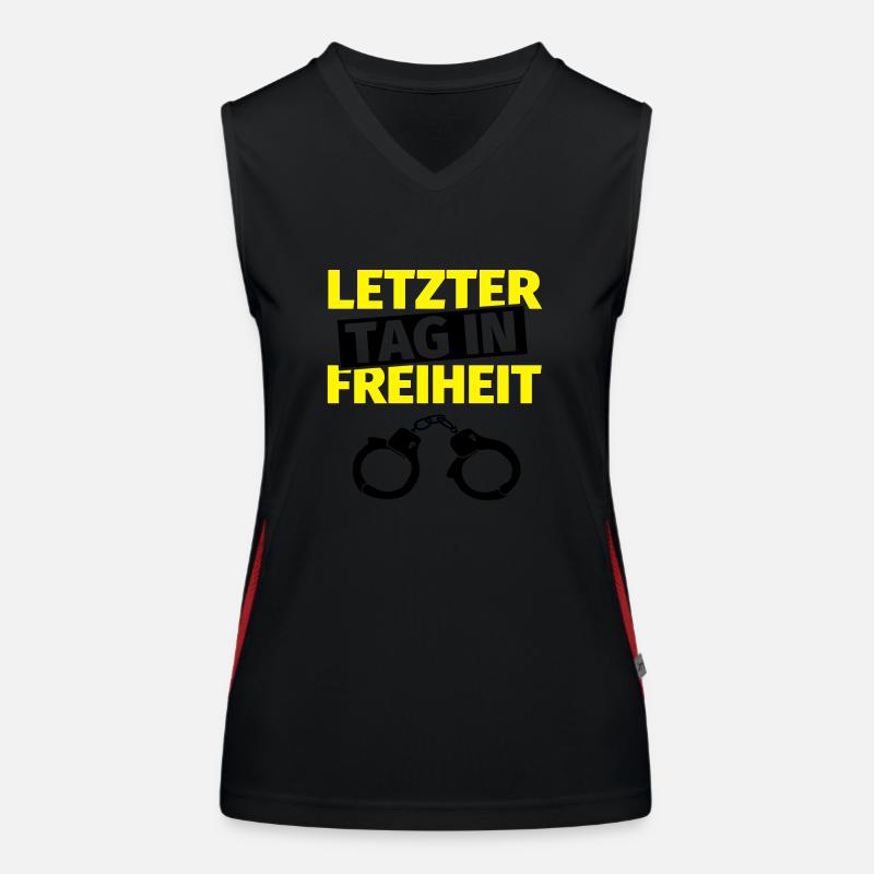 Junggesellenabschied Handschellen Funktionelles Kontrast-Tank Top für Frauen