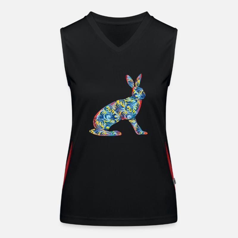 Hare - Women's Functional Contrast Tank Top - black/red