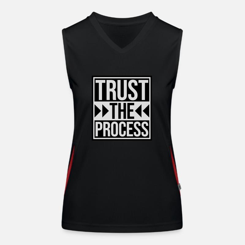 trust the process Quote Women's Functional Contrast Tank Top