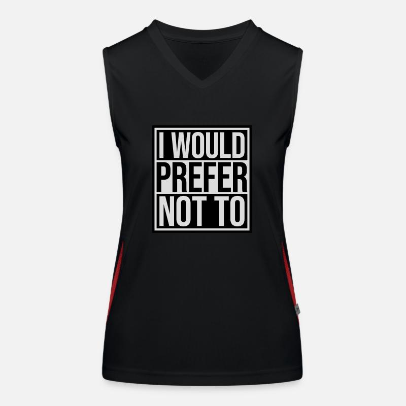 I prefer not to Funktionelles Kontrast-Tank Top für Frauen