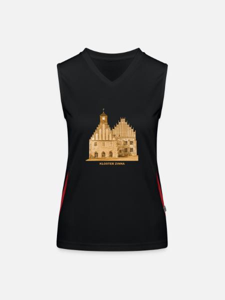 Zinna Kloster Jüterbog Teltow Brandenburg - Funktionelles Kontrast-Tank Top für Frauen - Schwarz/Rot - Vorne