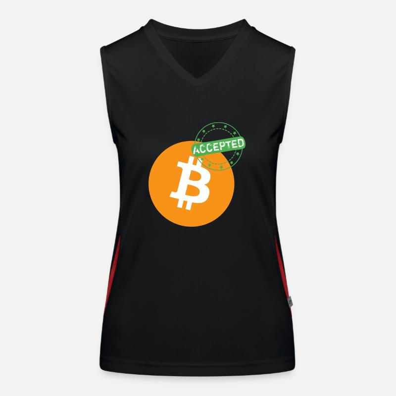Bitcoin accepté Débardeur respirant contrasté Femme