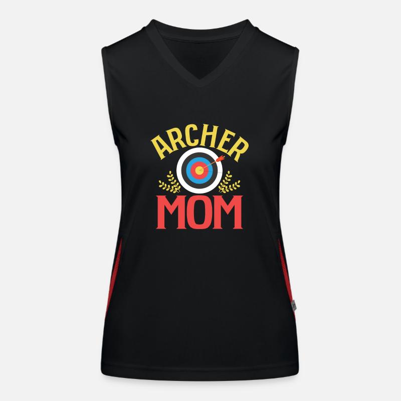 Archer Mom Archery Target Bow & Arrows Women's Functional Contrast Tank Top