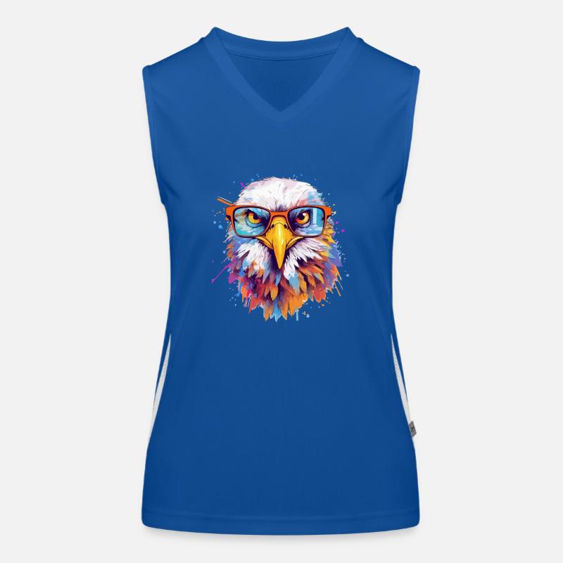 Rok the spectacled eagle Women's Functional Contrast Tank Top