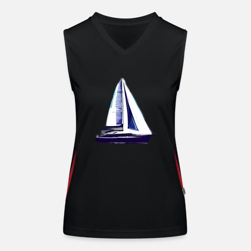 Sailing ship Sailing Sailing Sailing Sailboat Women's Functional Contrast Tank Top