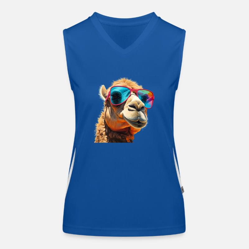 Kamel Funktionelles Kontrast-Tank Top für Frauen