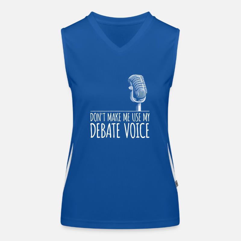 Ne m’obligez pas à utiliser ma voix de débat Débardeur respirant contrasté Femme