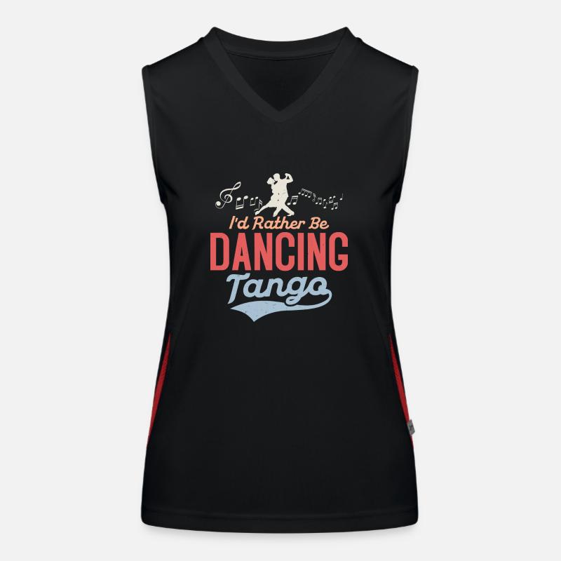 I'd Rather Be Dancing Tango Tango Dance Latin Musi Funktionelles Kontrast-Tank Top für Frauen