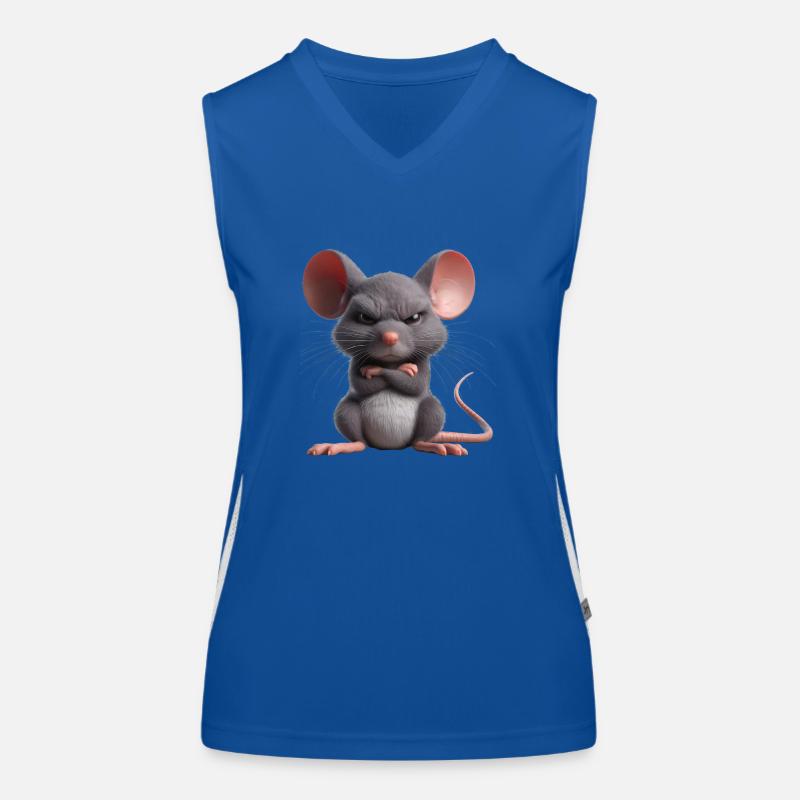 Maus grimmig 1 Funktionelles Kontrast-Tank Top für Frauen