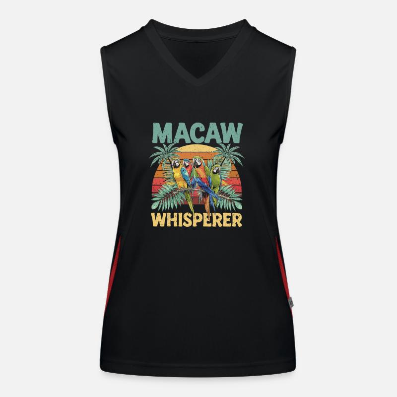 Parrot Lover Design Women's Functional Contrast Tank Top