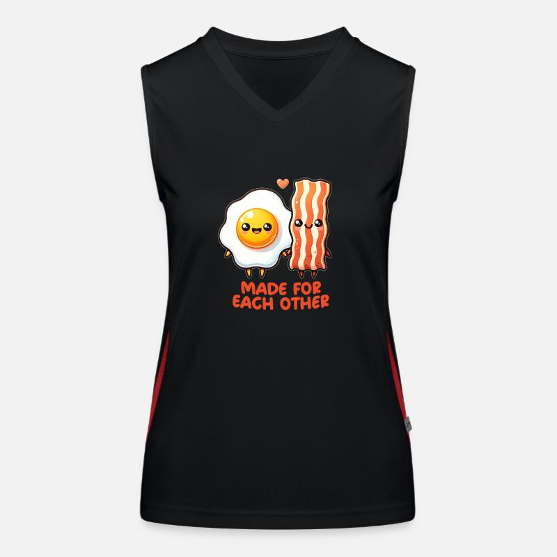 Egg and bacon Women's Functional Contrast Tank Top