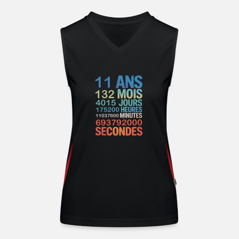 11 ans – une décennie plus une en ciphers Women's Functional Contrast Tank Top