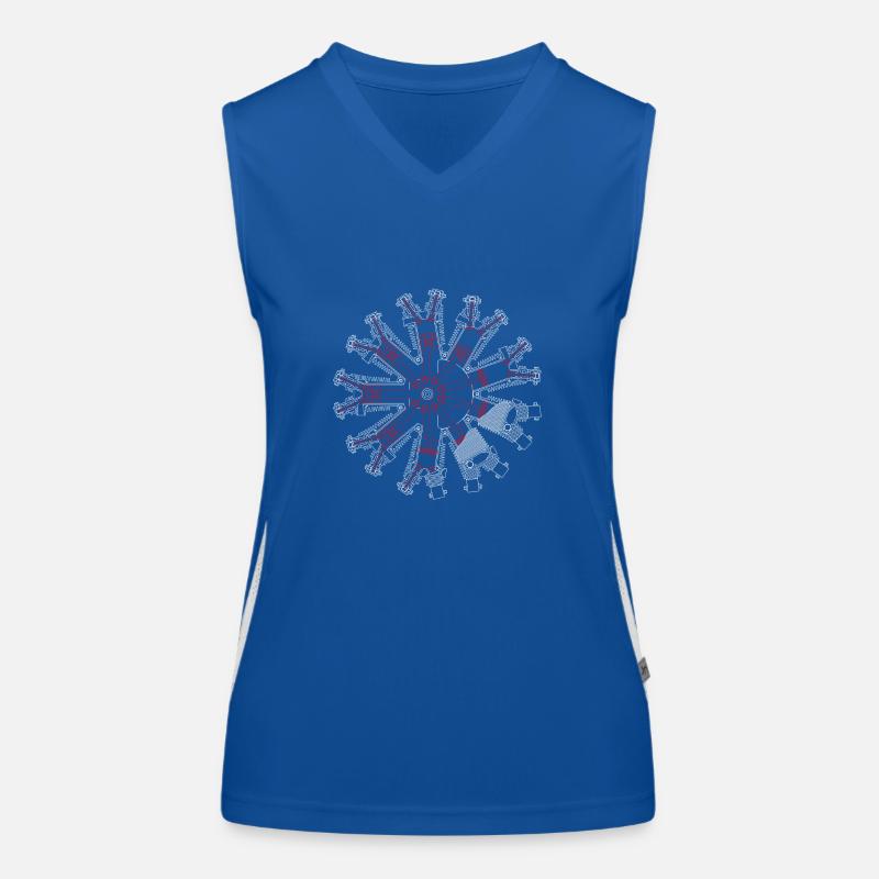 Sternmotor Funktionelles Kontrast-Tank Top für Frauen