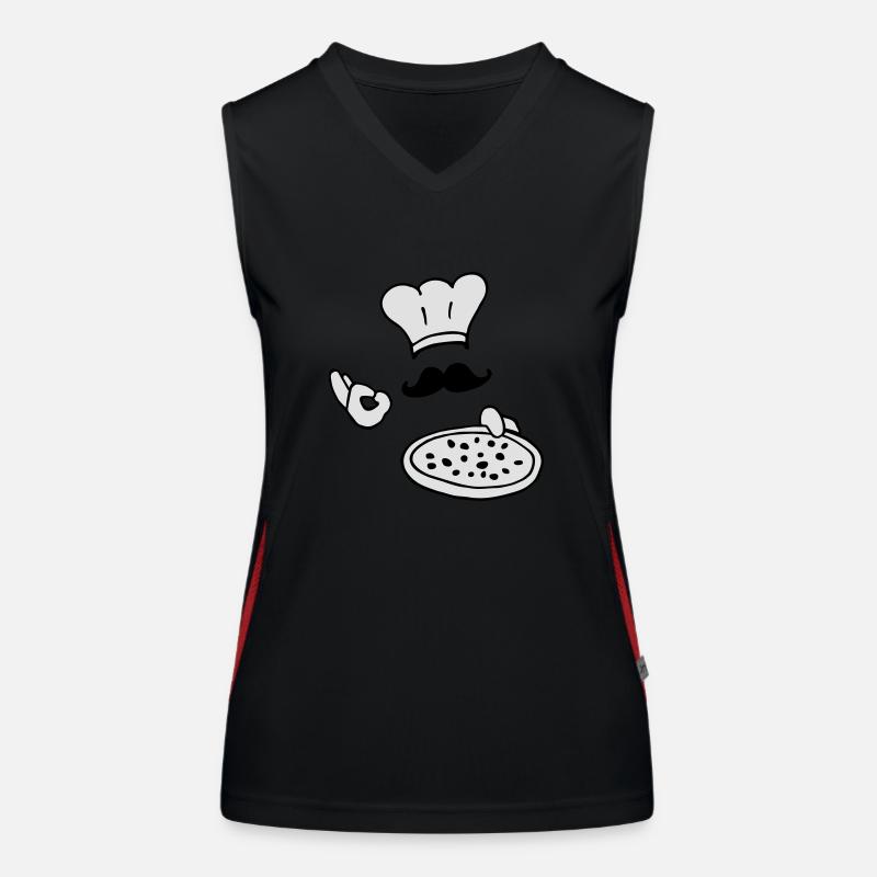 pizza Funktionelles Kontrast-Tank Top für Frauen