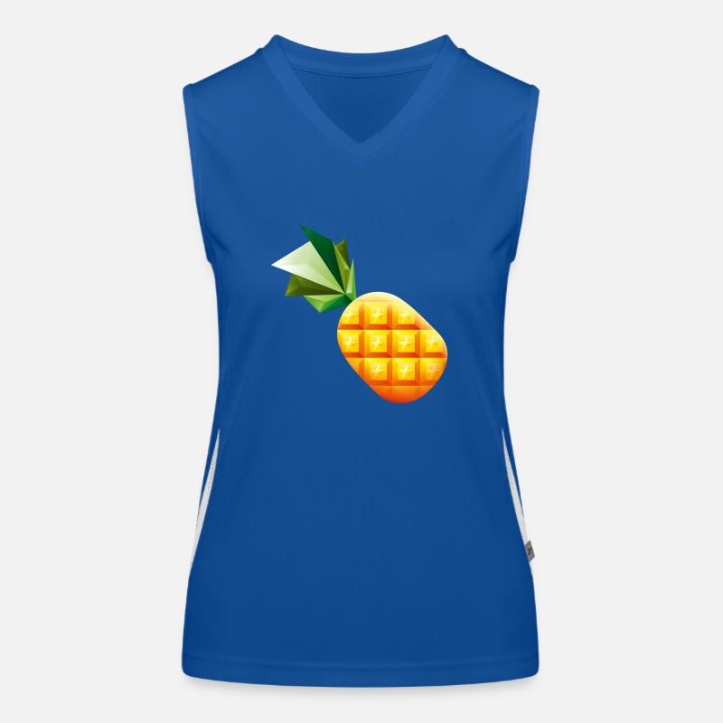 Smiley Pineapple Funktionelles Kontrast-Tank Top für Frauen